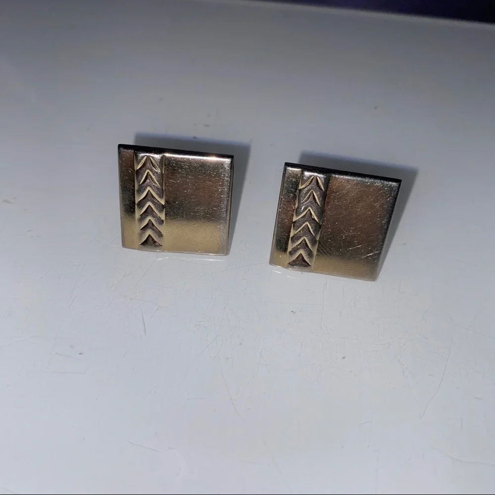 Swank vintage‎ patterned cuff links & matching pin